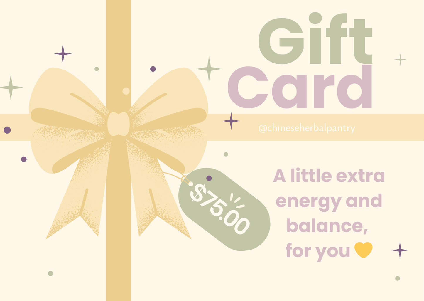 Chinese Herbal Pantry Gift Card: A Season of Wellness