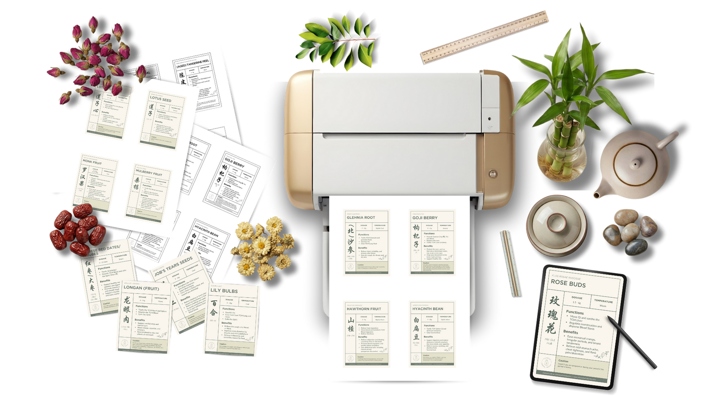 TCM Herb Jar Labels Printable