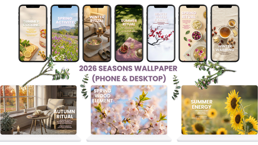 The 4 Seasons TCM Wellness Digital Wallpaper Collection (Phone & Desktop)