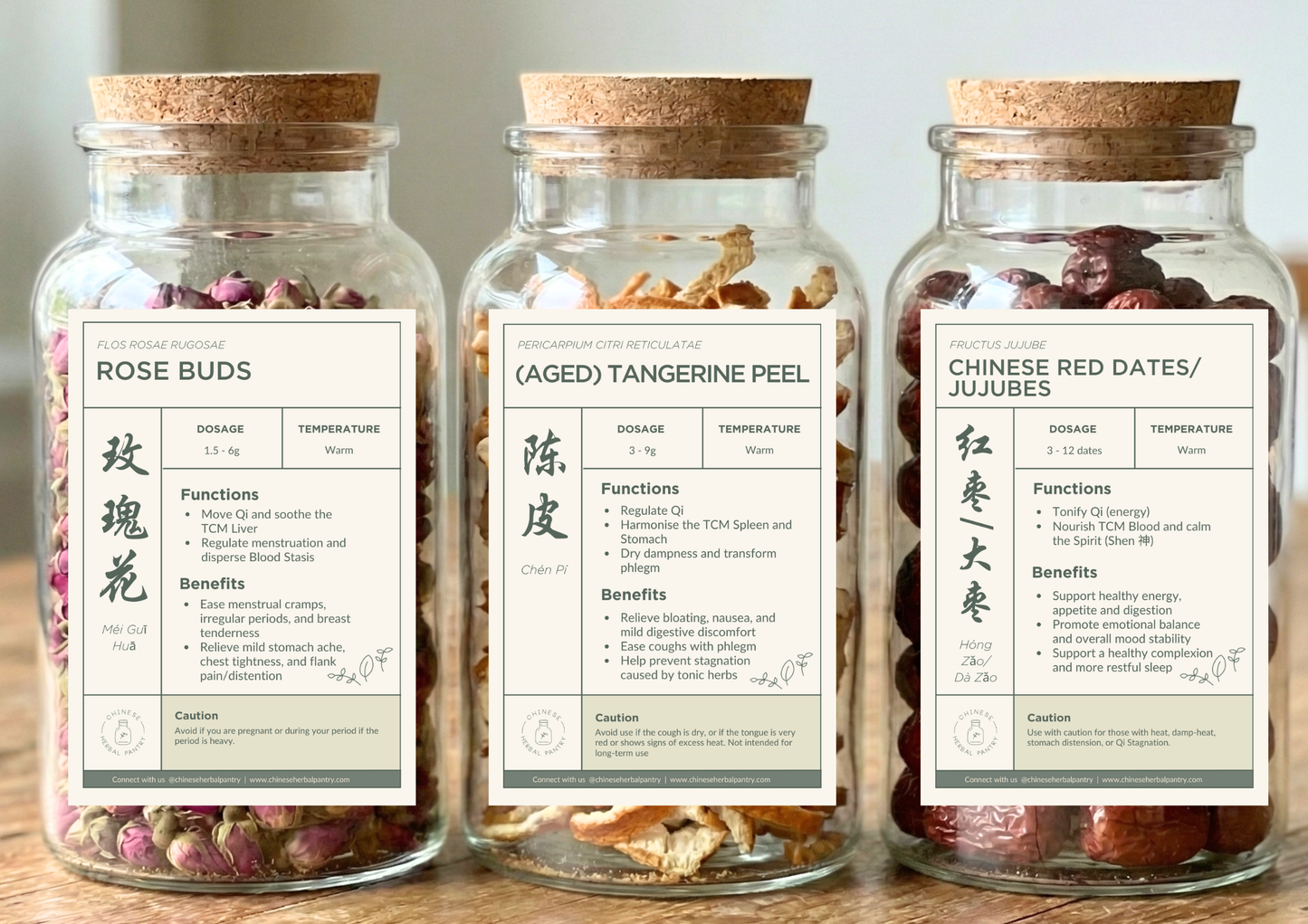 TCM Herb Jar Labels Printable