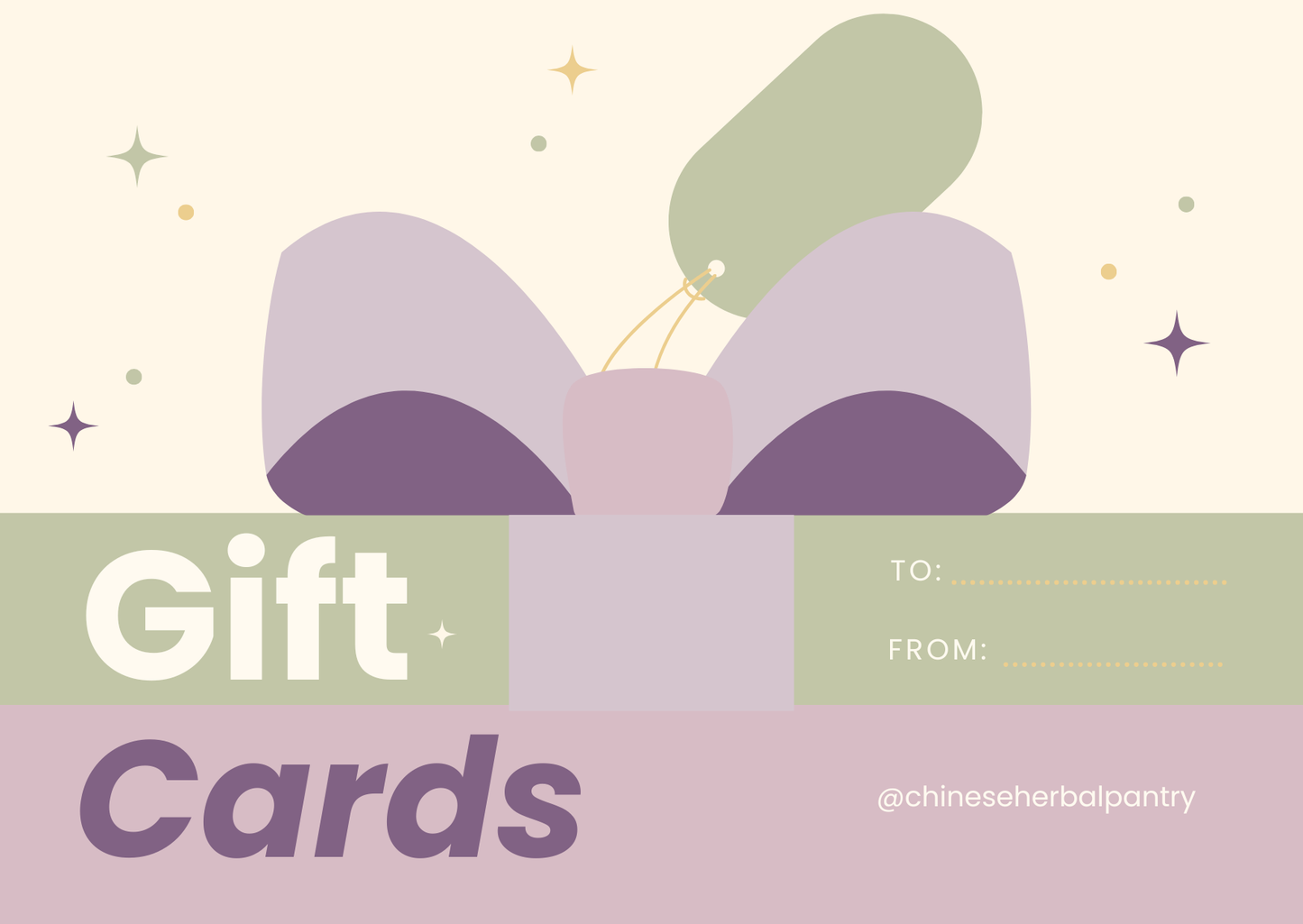 Chinese Herbal Pantry Gift Card: A Season of Wellness